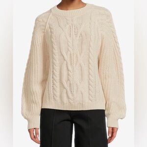 Free People Cable Knit Sweater Sz M
